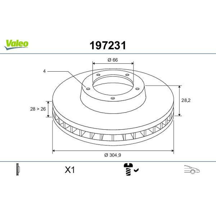 Valeo 197231 Bremsscheibe