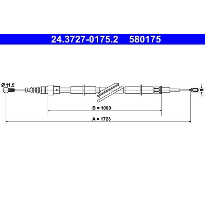 ATE 24.3727-0175.2 Seilzug, Feststellbremse ATE 24.3727-0175.2 Seilzug, Feststellbremse