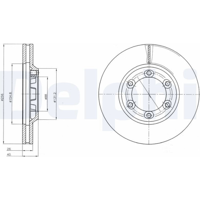 Delphi BG4252 Bremsscheibe Delphi BG4252 Bremsscheibe