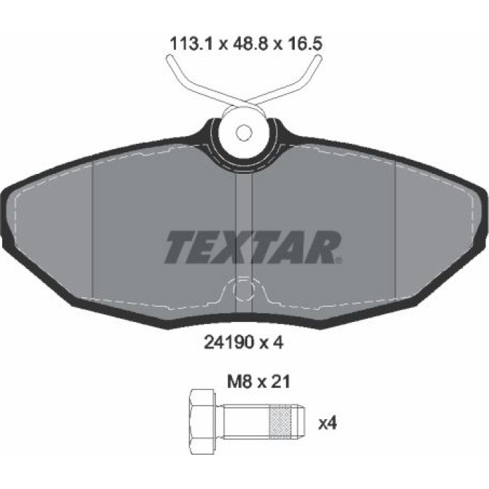 Textar 2419001 Bremsbelagsatz, Scheibenbremse Q+