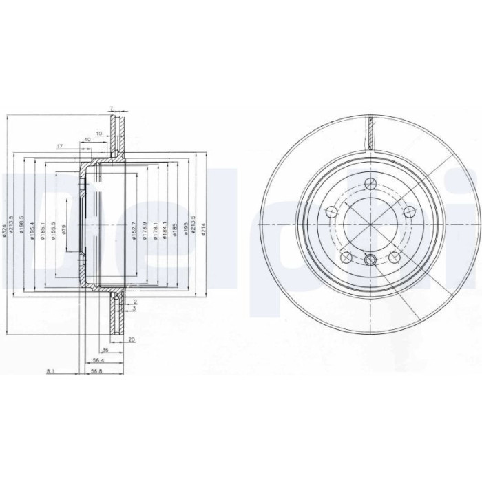Delphi BG3787 Bremsscheibe Delphi BG3787 Bremsscheibe