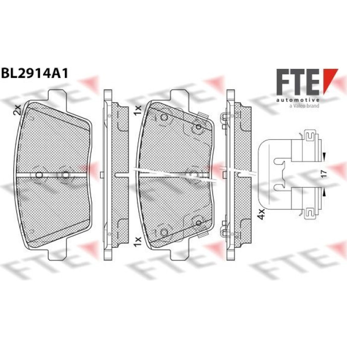 FTE 9011156 Bremsbelagsatz, Scheibenbremse FTE 9011156 Bremsbelagsatz, Scheibenbremse