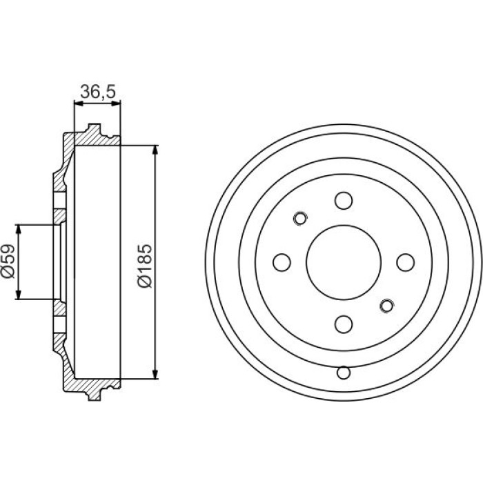 BOSCH 0 986 477 161 Bremstrommel BOSCH 0 986 477 161 Bremstrommel