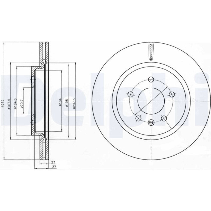 Delphi BG4388C Bremsscheibe
