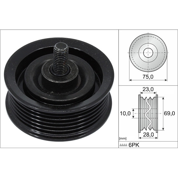 INA 532 0744 10 Umlenkrolle/Führungsrolle, Keilrippenriemen INA 532 0744 10 Umlenkrolle/Führungsrolle, Keilrippenriemen