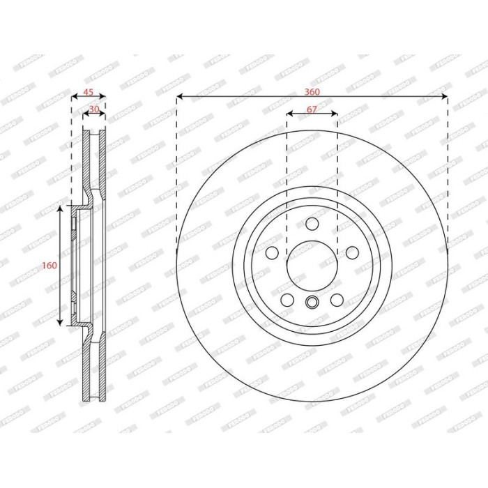 Ferodo DDF3025RC-1 Bremsscheibe PREMIER Ferodo DDF3025RC-1 Bremsscheibe PREMIER