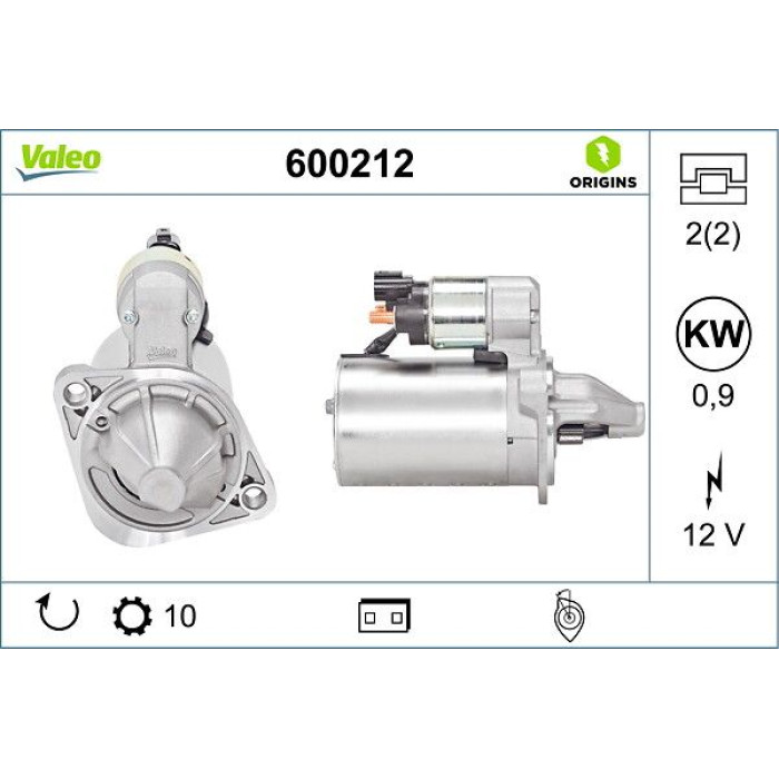 Valeo 600212 Starter ORIGINS - NEW O.E. TECHNOLOGIE