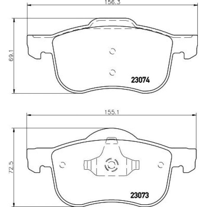 Hella 8DB 355 008-851 Bremsbelagsatz, Scheibenbremse Hella 8DB 355 008-851 Bremsbelagsatz, Scheibenbremse
