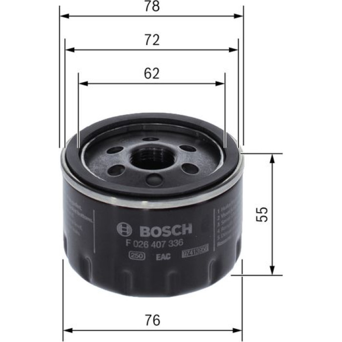 BOSCH F 026 407 336 Ölfilter BOSCH F 026 407 336 Ölfilter