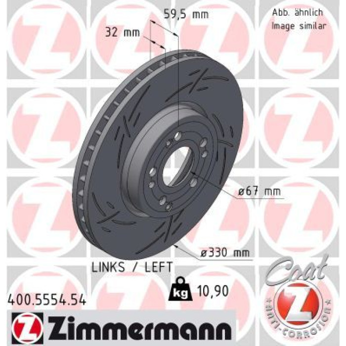 Zimmermann 400.5554.54 Bremsscheibe BLACK Z Zimmermann 400.5554.54 Bremsscheibe BLACK Z