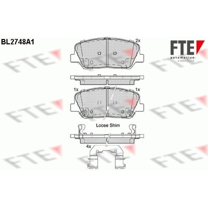 FTE 9011052 Bremsbelagsatz, Scheibenbremse FTE 9011052 Bremsbelagsatz, Scheibenbremse