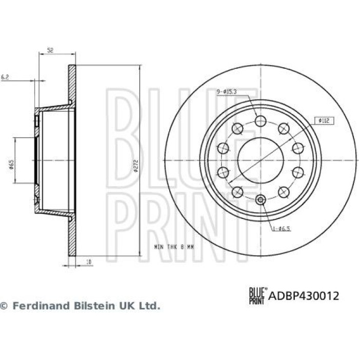 Blue Print ADBP430012 Bremsscheibe