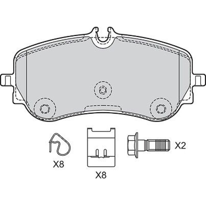 Valeo 601741 Bremsbelagsatz, Scheibenbremse