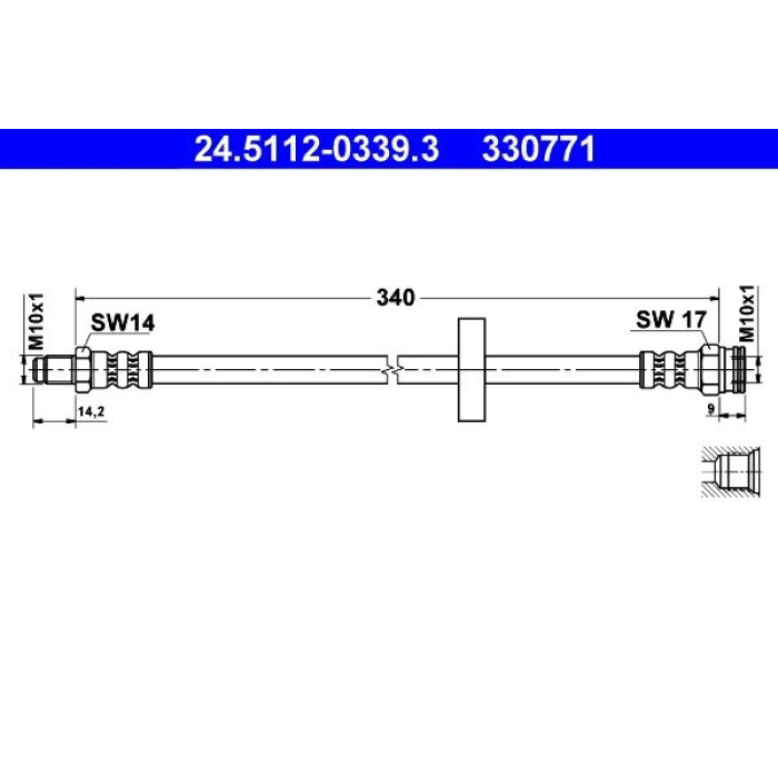 ATE 24.5112-0339.3 Bremsschlauch