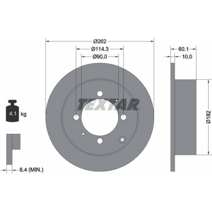 Textar 92104000 Bremsscheibe Textar 92104000 Bremsscheibe