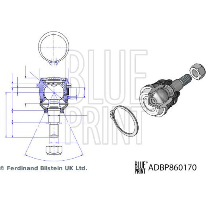 Blue Print ADBP860170 Traggelenk/Führungsgelenk