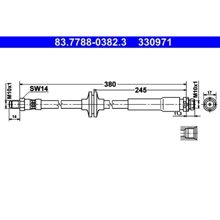 ATE 83.7788-0382.3 Bremsschlauch ATE 83.7788-0382.3 Bremsschlauch