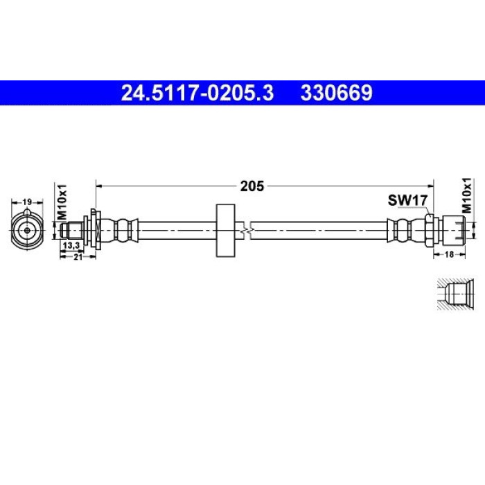 ATE 24.5117-0205.3 Bremsschlauch