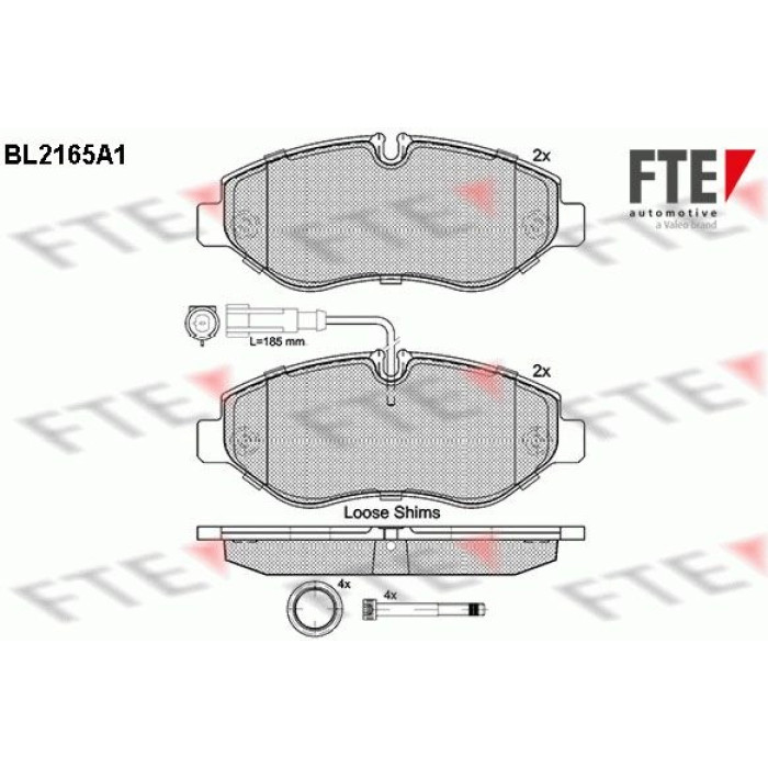 FTE 9500068 Bremsbelagsatz, Scheibenbremse