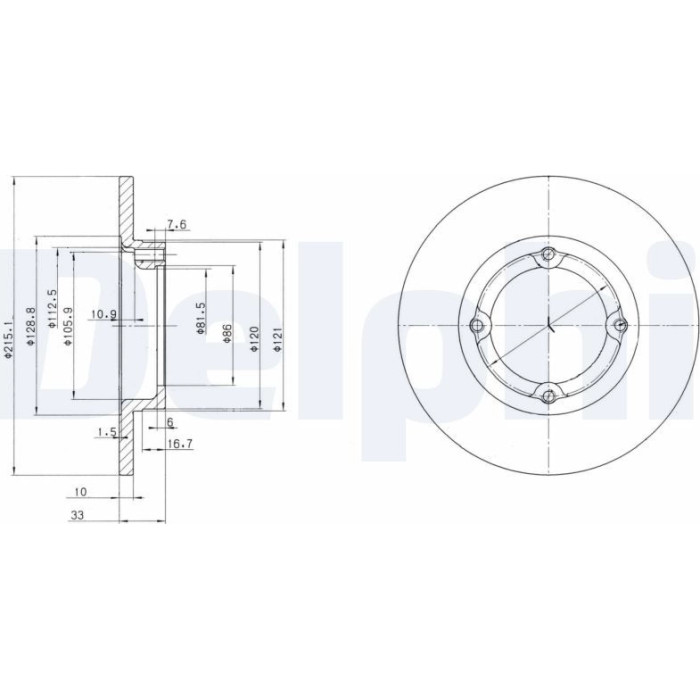 Delphi BG2400 Bremsscheibe