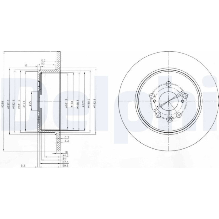 Delphi BG3777 Bremsscheibe