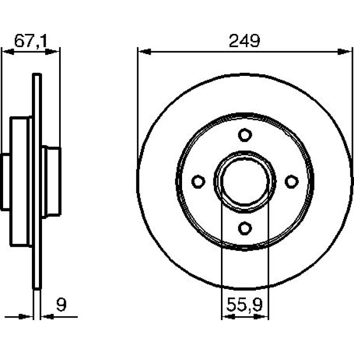 BOSCH 0 986 479 219 Bremsscheibe BOSCH 0 986 479 219 Bremsscheibe