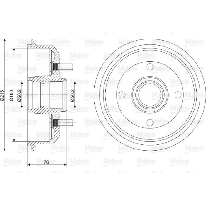 Valeo 237066 Bremstrommel