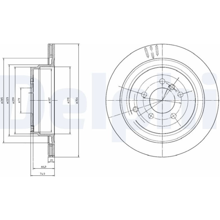 Delphi BG4021 Bremsscheibe Delphi BG4021 Bremsscheibe