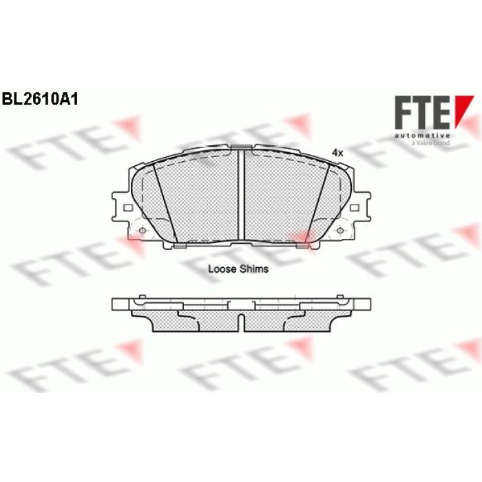 FTE 9010857 Bremsbelagsatz, Scheibenbremse FTE 9010857 Bremsbelagsatz, Scheibenbremse