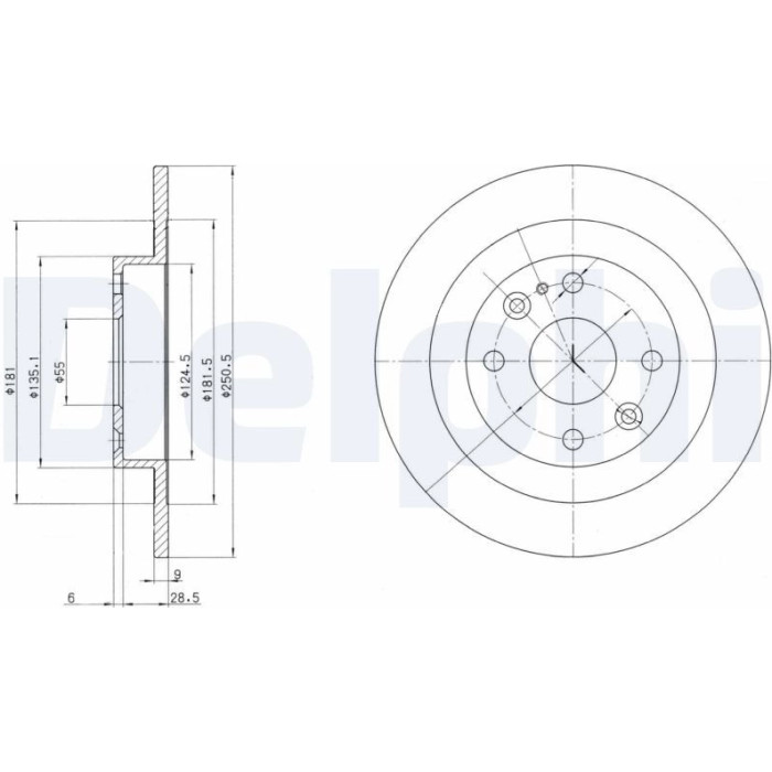 Delphi BG2805 Bremsscheibe Delphi BG2805 Bremsscheibe