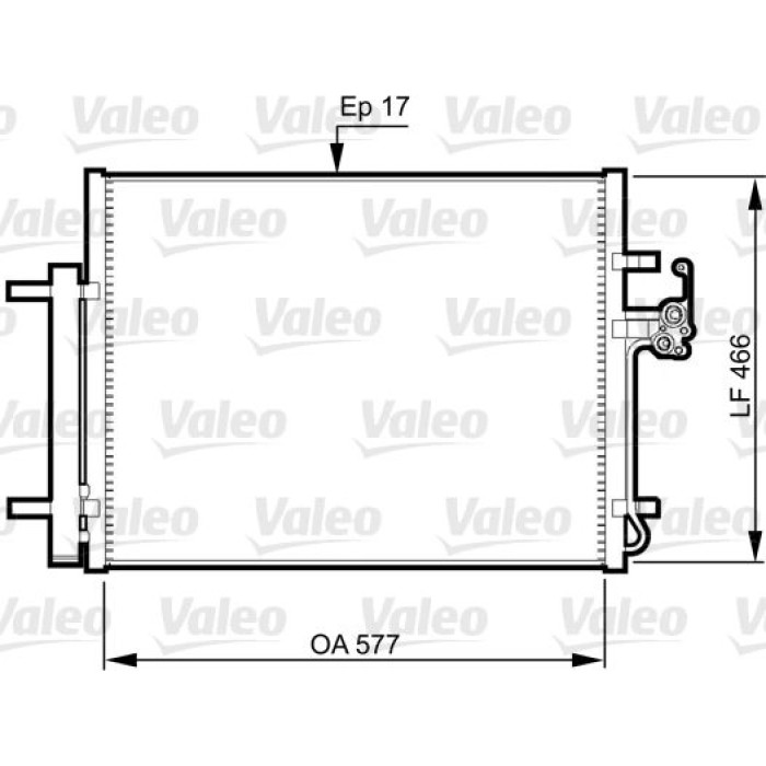 Valeo 814360 Kondensator, Klimaanlage Valeo 814360 Kondensator, Klimaanlage