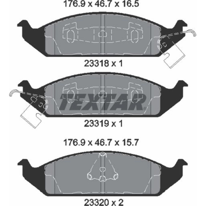 Textar 2331801 Bremsbelagsatz, Scheibenbremse Q+