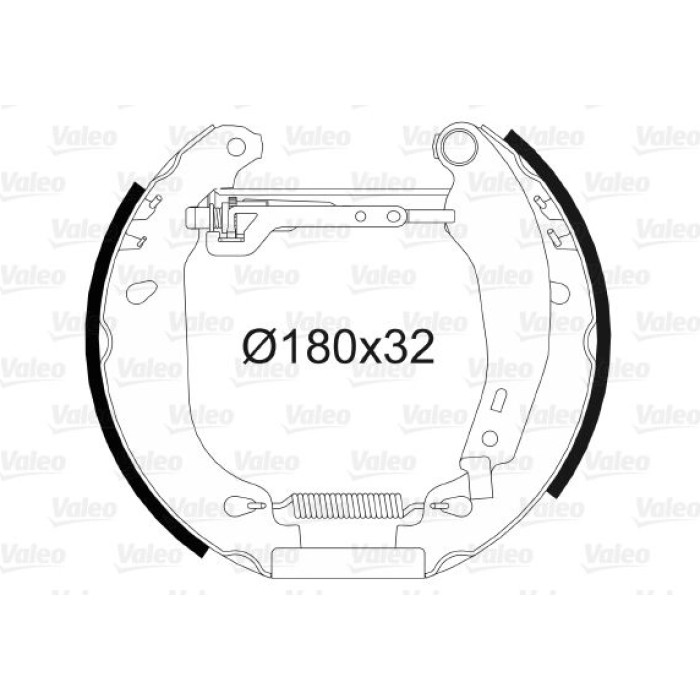 Valeo 554672 Bremsbackensatz Valeo 554672 Bremsbackensatz