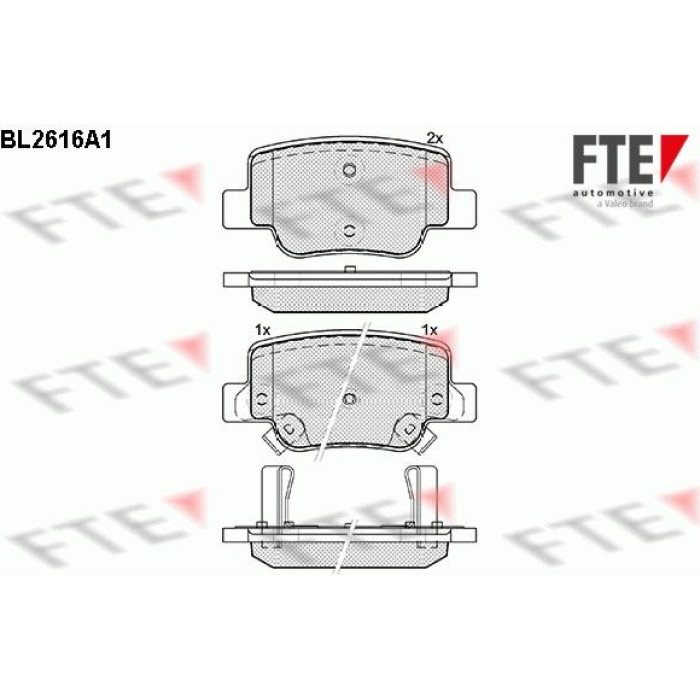 FTE 9010864 Bremsbelagsatz, Scheibenbremse FTE 9010864 Bremsbelagsatz, Scheibenbremse