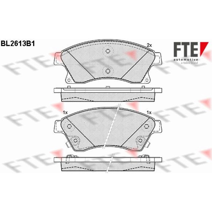 FTE 9010861 Bremsbelagsatz, Scheibenbremse