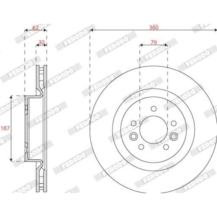 Ferodo DDF2635C-1 Bremsscheibe PREMIER Ferodo DDF2635C-1 Bremsscheibe PREMIER
