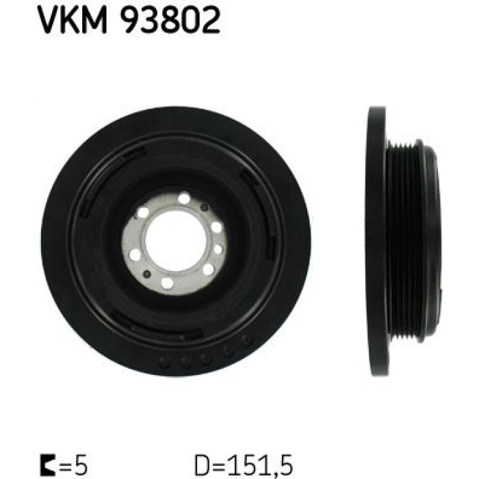 SKF VKM 93802 Riemenscheibe, Kurbelwelle
