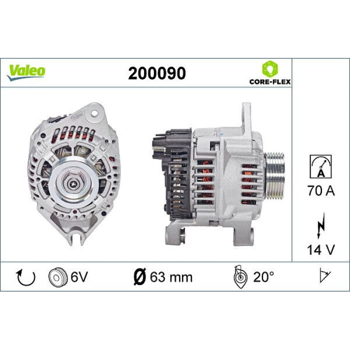 Valeo 200090 Generator CORE-FLEX Valeo 200090 Generator CORE-FLEX