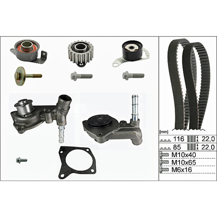 INA 530 0104 30 Wasserpumpe + Zahnriemensatz INA 530 0104 30 Wasserpumpe + Zahnriemensatz