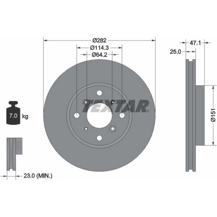 Textar 92110100 Bremsscheibe