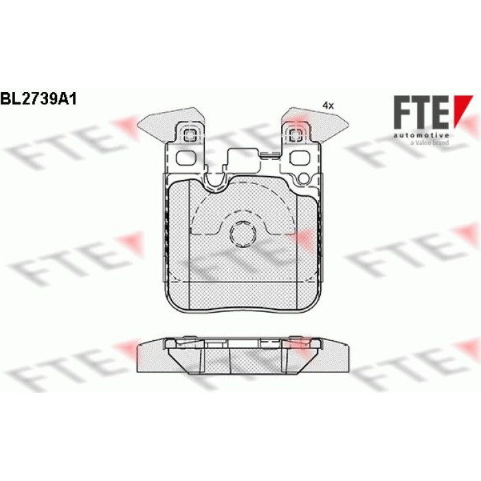 FTE 9010953 Bremsbelagsatz, Scheibenbremse