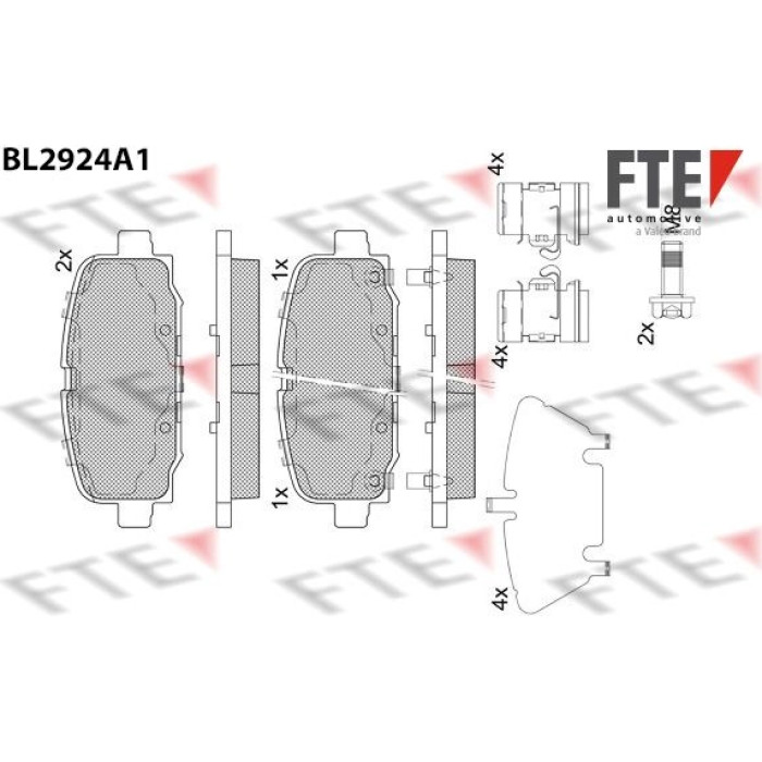 FTE 9011167 Bremsbelagsatz, Scheibenbremse FTE 9011167 Bremsbelagsatz, Scheibenbremse