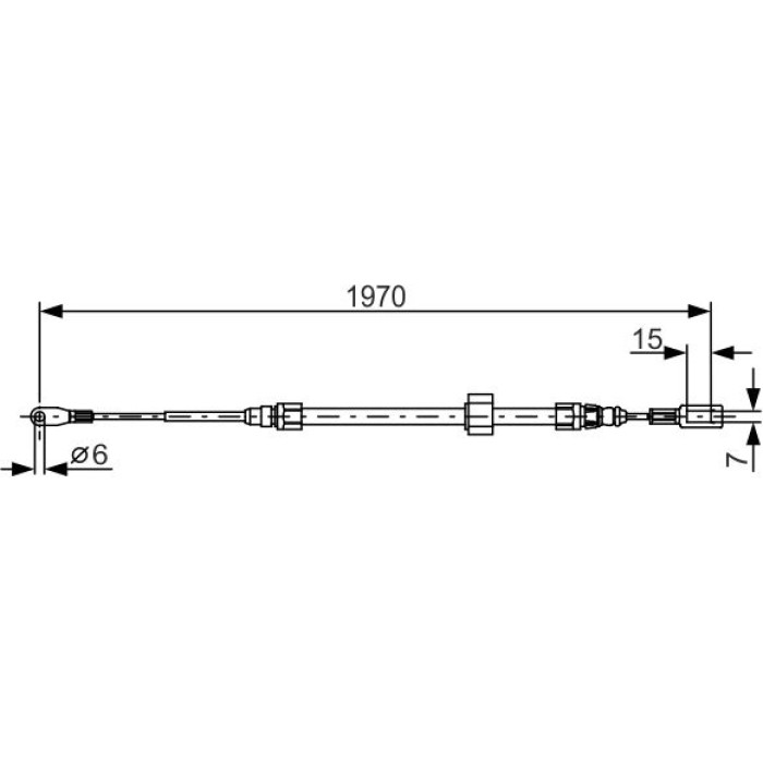 BOSCH 1 987 482 131 Seilzug, Feststellbremse BOSCH 1 987 482 131 Seilzug, Feststellbremse