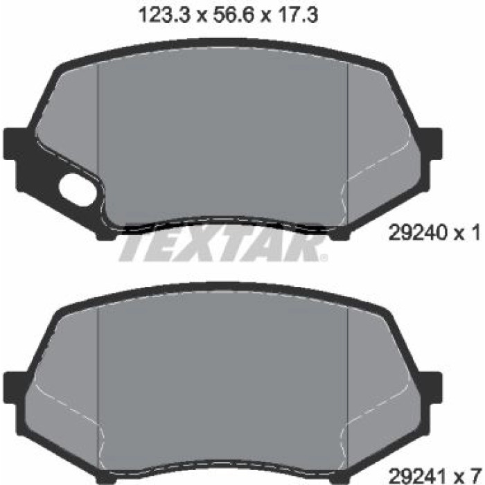 Textar 2924001 Bremsbelagsatz, Scheibenbremse Q+ Textar 2924001 Bremsbelagsatz, Scheibenbremse Q+