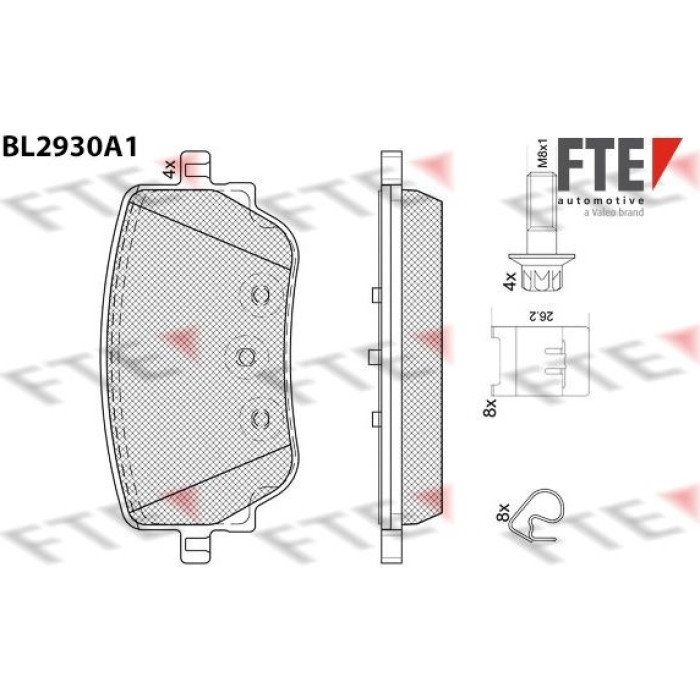 FTE 9011174 Bremsbelagsatz, Scheibenbremse FTE 9011174 Bremsbelagsatz, Scheibenbremse