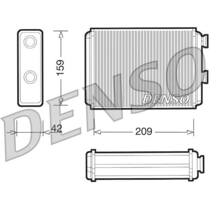 Denso DRR09071 Wärmetauscher, Innenraumheizung Denso DRR09071 Wärmetauscher, Innenraumheizung