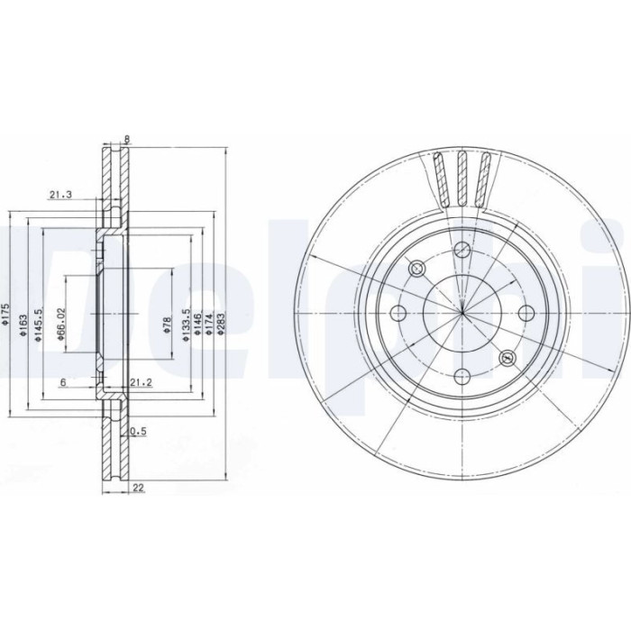 Delphi BG2690 Bremsscheibe