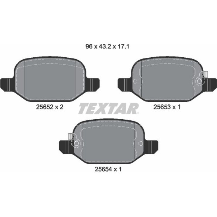Textar 2565201 Bremsbelagsatz, Scheibenbremse Q+ Textar 2565201 Bremsbelagsatz, Scheibenbremse Q+
