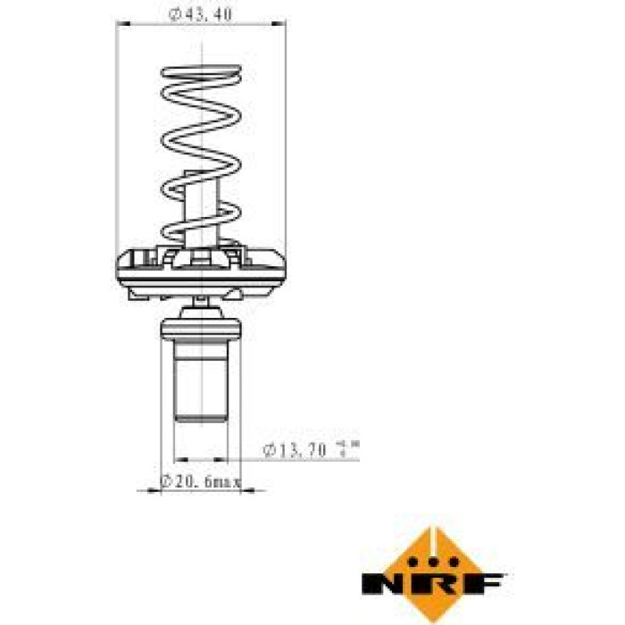 NRF 725049 Thermostat, Kühlmittel EASY FIT