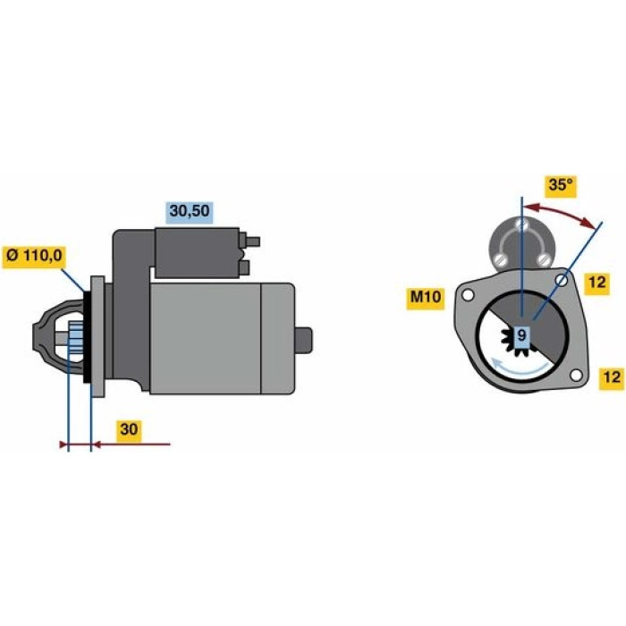 BOSCH 0 001 109 344 Starter